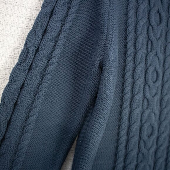 2000's L.L. Bean Cable Knit Zip Up Cardigan - Picture 5 of 8